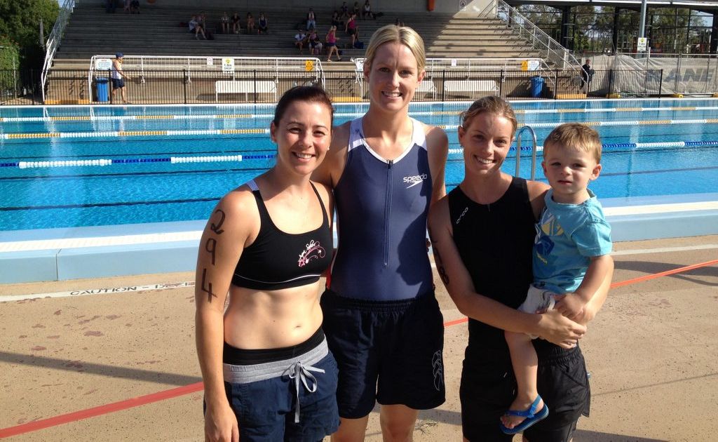 Michelle Hoffman, Bec Hitzke, Carissa Miller and son Colby at the Dalby Triathlon. Michelle Hoffman, Bec Hitzke, Carissa Miller and son Colby at the Dalby Triathlon.